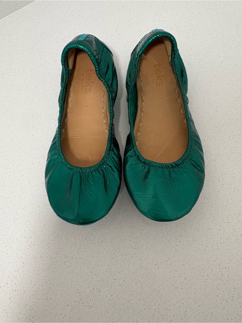 Tieks Patent Leather Emerald Green Leather Ballet Flats